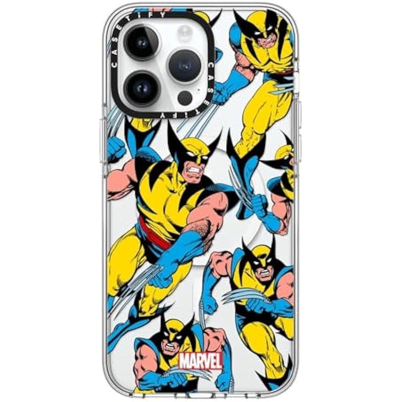 Casetify Clear iPhone 14 Pro Max Case 【Deadpool & Wolverine Co-Lab/Not Yellowing / 6.6ft Drop Protection/Magsafe】 - Wolverine Pattern Case - Clear - Image 1