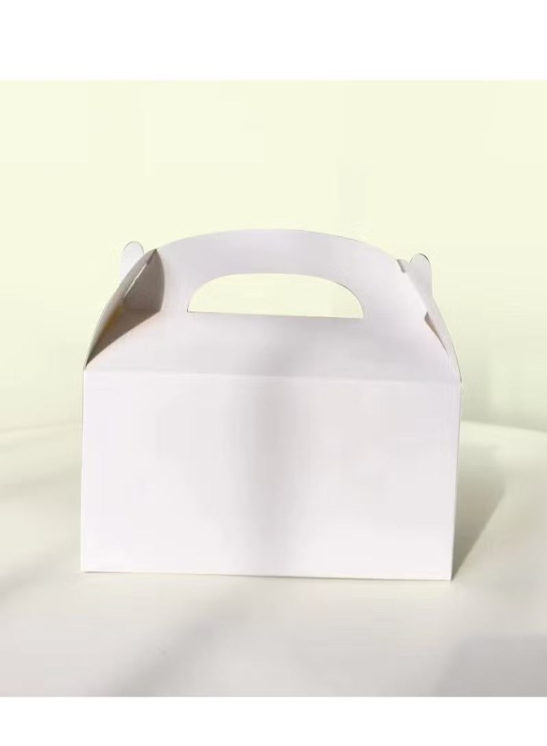 12Pack White Party Favor Boxes, Gable Paper Gift Boxes with Handles. Suitable for weddings, birthdays, graduations, baby showers and other occasions. - Image 1