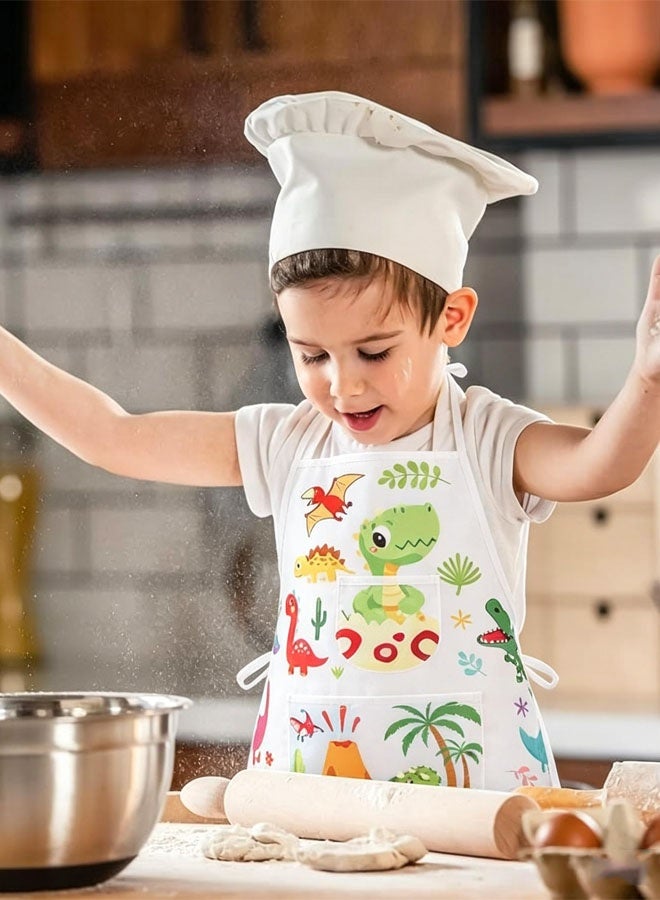 Kids Chef Set,Kitchen Pretend Toys for Girls,Kids Apron and Chef Hat Set, Mini Role-Play Chef Kitchen Baking Tool Apron Set, Kids Chef Role Play Set ,Adjustable Children Kitchen Apron with Pockets for Cooking, Baking & Painting, Simulated Cake Decoration24 Pcs Set Cooking Gift for Boys & Girls - Image 3