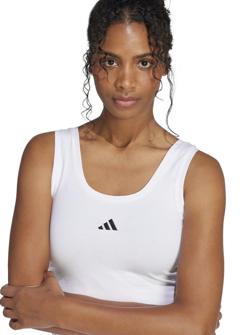 اديداس تانك توب Essentials Small Logo Cotton Lifestyle - Image 3