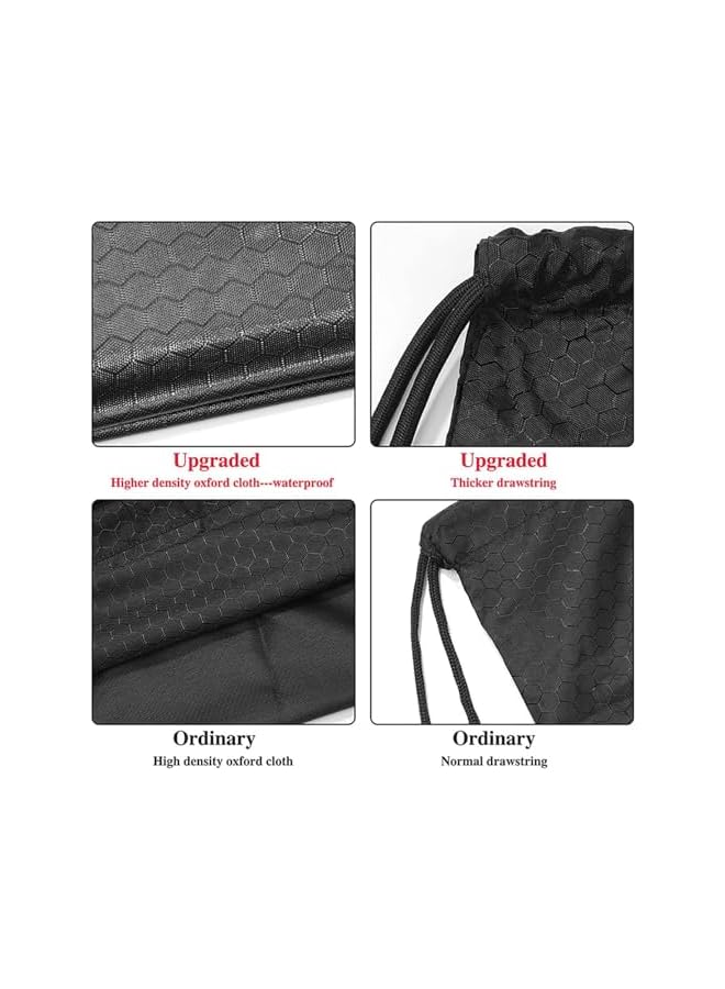 PROMASS Waterproof Drawstring Backpack With Zipper Pocket, Gym Drawstring Bag For Men And Women, Basketball And Shoe Bag, Oxford Fabric Large Capacity Multi-Functional Bag - Image 3