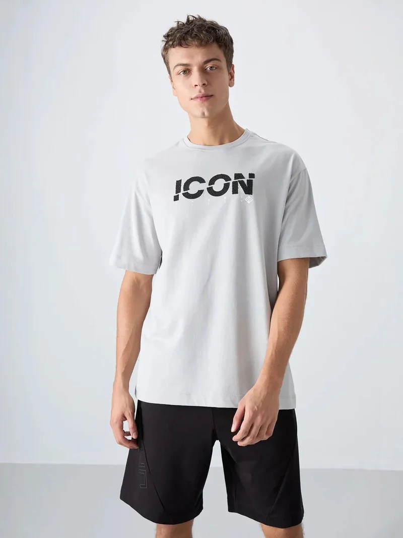 TOMMYLIFE TOMMY Oversized Logo Print Crew Neck T-Shirt
