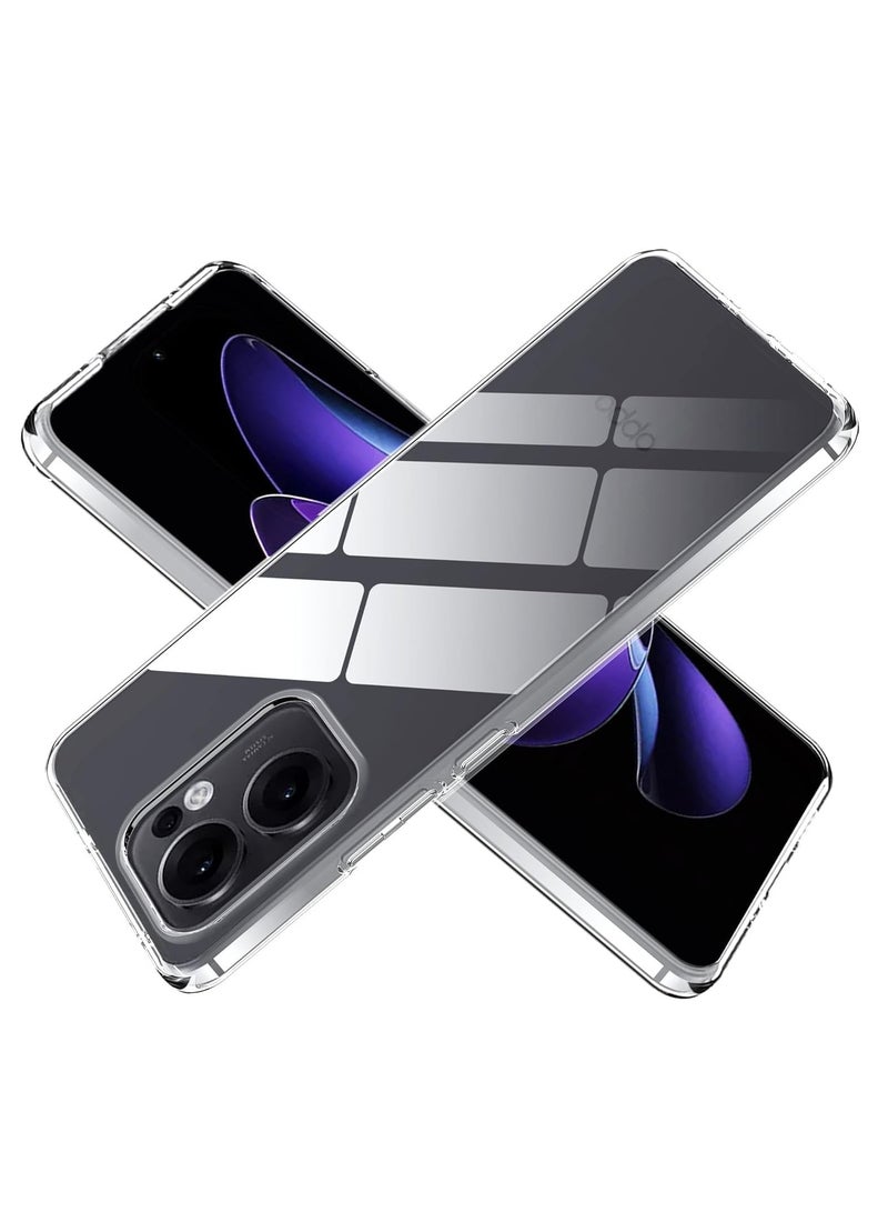 Case Compatible with OPPO Reno 13F 4G/5G Case Crystal Clear Soft TPU Gel Case Flexible Silicone Anti-Scratch Transparent TPU Cover - Clear - Image 1