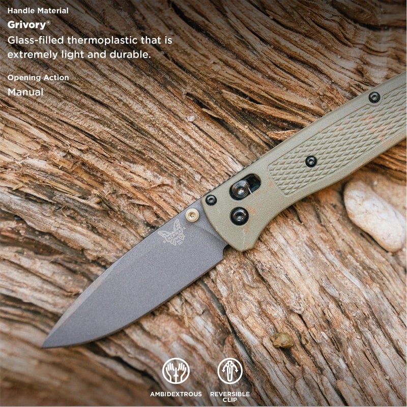 Benchmade - Bugout 535 EDC Knife with Ranger Green Grivory Handle (535GRY-1) - Image 4