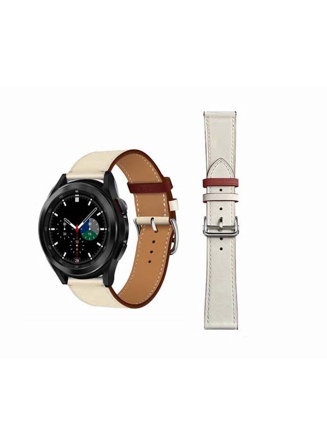 NIBEMINENT Genuine Leather Replacement Band for Samsung Galaxy Watch4 42/46mm Multicolour - Image 1