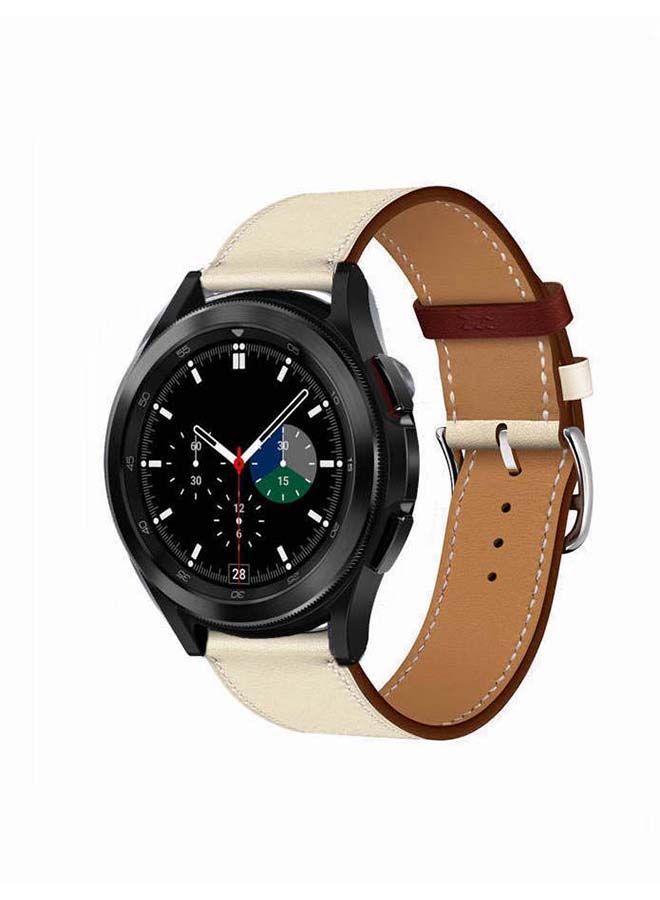 NIBEMINENT Genuine Leather Replacement Band for Samsung Galaxy Watch4 42/46mm Multicolour - Image 2