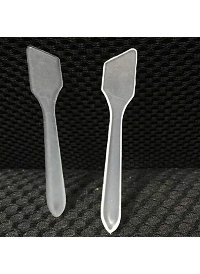 DNHCLL 100PCS Translucent Makeup Frosted Tip Spatula Cosmetic Mask Spatula for Mixing and Sampling,Disposable Mask Stick Cream Mixing Spatulas Spoon Makeup Cosmetic Make Up Tools - Image 3