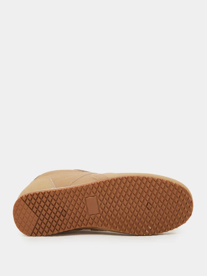 Styli beige Styli Beige Retro Lace-Up Sneakers for Women | Best Price UAE
