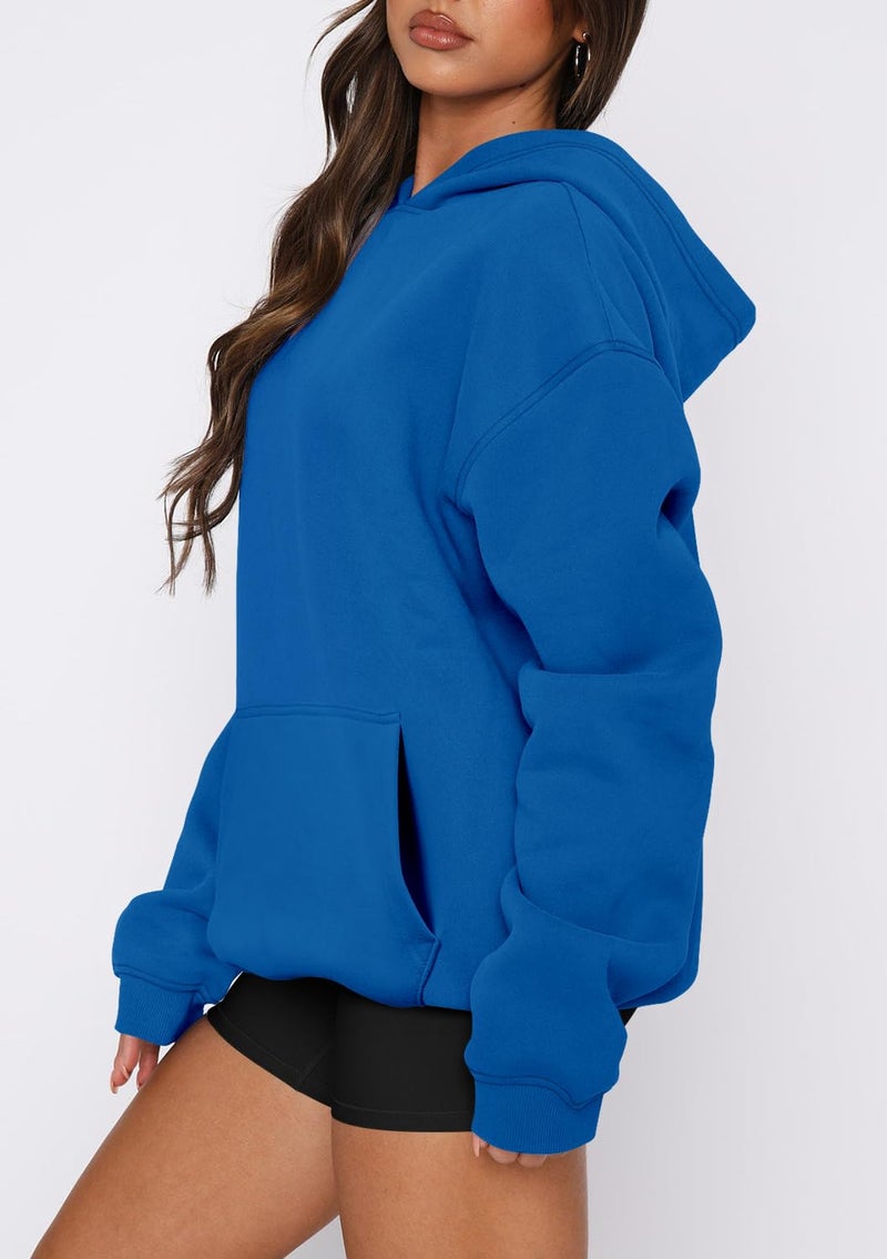 onlypuff Hoodies y2k Girls Long Sleeve Pullover Sweatshirts for Fall Winter Blue L - Image 4