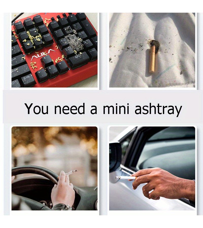 Rose Golden Personalized Ashtray Spill Proof Car Cup Holder One Button Open - Image 4