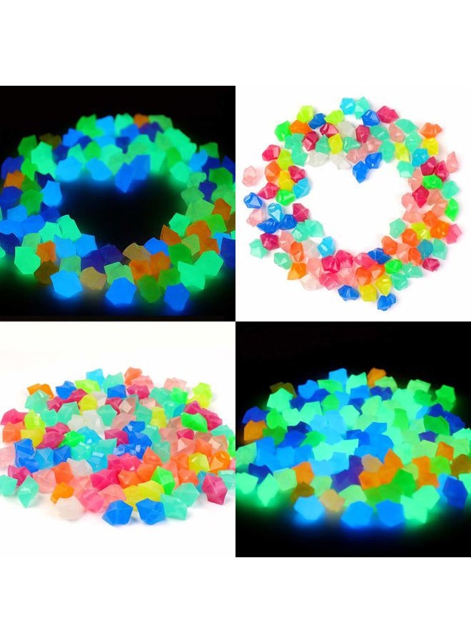 Oubest Fish Tank Decorations Rocks Little Glow in The Dark Aquarium Stones Fish Turtle Tank Pebbles Gravel Garden Rocks 300Pc 1.4cm - Image 2