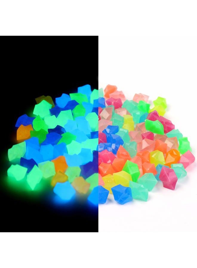 Oubest Fish Tank Decorations Rocks Little Glow in The Dark Aquarium Stones Fish Turtle Tank Pebbles Gravel Garden Rocks 300Pc 1.4cm - Image 1