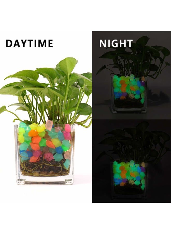 Oubest Fish Tank Decorations Rocks Little Glow in The Dark Aquarium Stones Fish Turtle Tank Pebbles Gravel Garden Rocks 300Pc 1.4cm - Image 4
