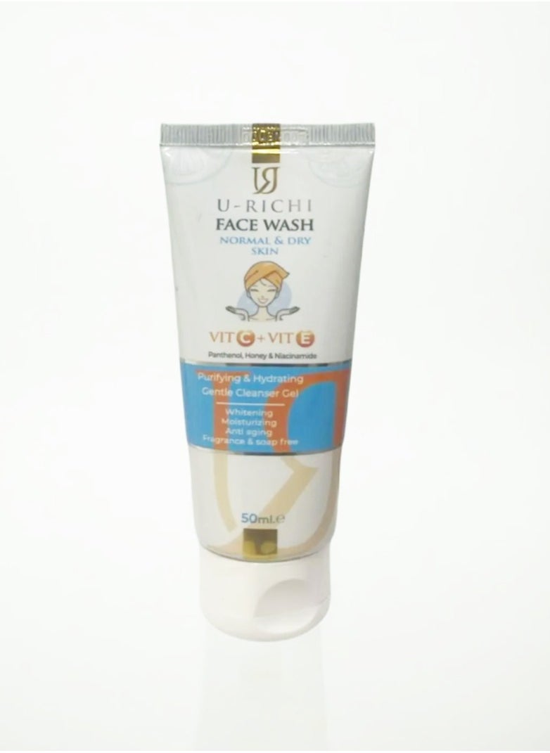 U-RICHI - Face Wash For Normal Dry Skin 50 ml - Image 1