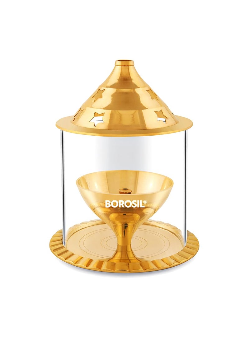 BOROSIL Borosil Akhand Diya Medium Brass HDADBTRD100  - Image 2