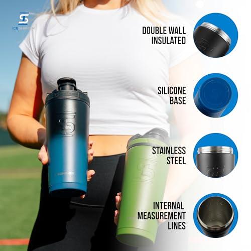 Ice Shaker Insulated Stainless Steel Shaker Bottle 26oz Navyblack Cold for 30 Hours Insulated Cup with Twiston Agitator OdorFree Bottle for Protein Shakes Water Smoothies Cocktails - Image 3