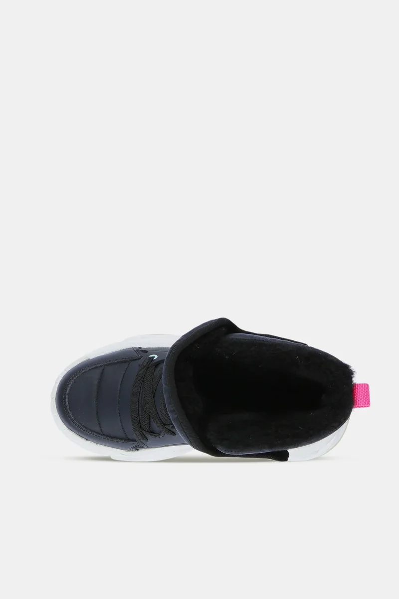 فيكو Fit Lightweight Girls Black Outdoor Boots