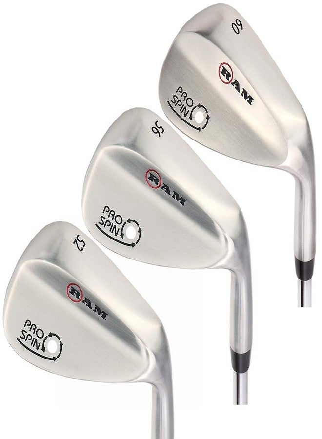 Ram Golf Pro Spin 3 Wedge Set - 52 Gap, 56 Sand, 60 Lob Wedges - Mens Right Hand - Image 1