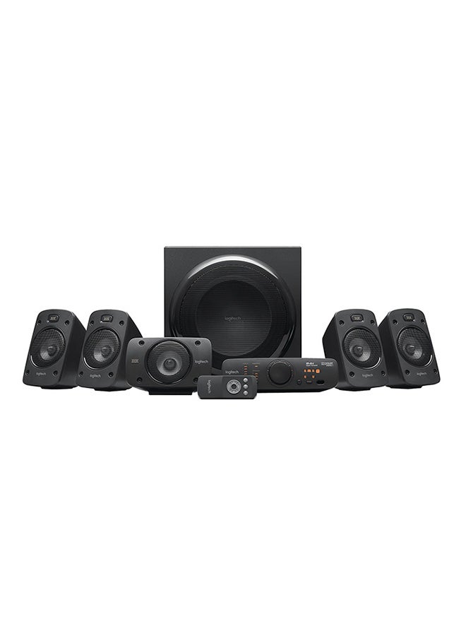 Logitech Z906 5.1 Surround Sound Speaker System, THX, Dolby & DTS Certified, 1000 Watts Peak Power, Multi -Device, Multiple Audio Inputs, UK Plug, PC/PS4/Xbox/Music Player/TV/Smartphone/Tablet Black