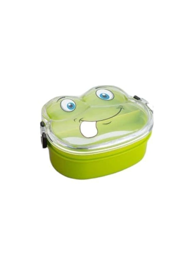 Woz Lunch Box Plastic with Inner Stainless Steel Lunch Box for Kids School Girls and Boys Picnic Airtight Leak Proof Tiffin Box Bpa Free Plastic Microwave Safe Lunch Box Multi Colour - Image 2