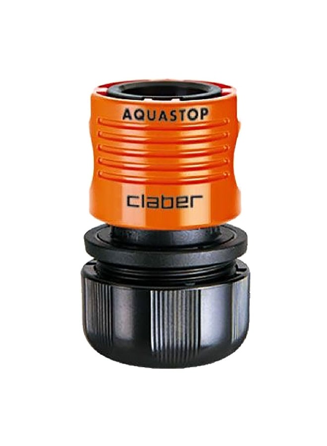 كلابر وصلة اقتران خرطوم مزودة بنظام اكوا ستوب أسود وبرتقالي 1/ 2 انش JE86030000 - Image 2