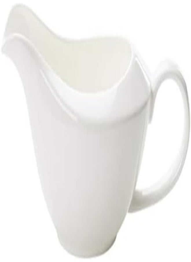 AKDC Yarnow White Porcelain Pitcher Ceramic Gravy Boat Seasoning Plate Gravy Boat With Handle For Heating Seasoning Salad Dressing Milk Salad Dressings  - Image 2