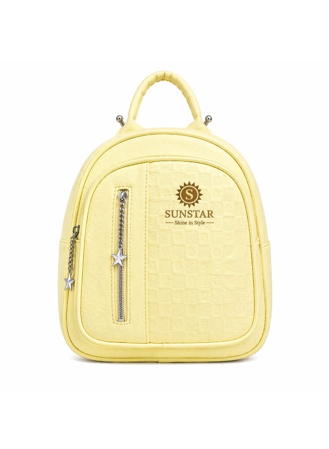 SUNSTAR Mini Backpack for Girls  Compact Stylish Fashion Bag with Front Zip Pocket