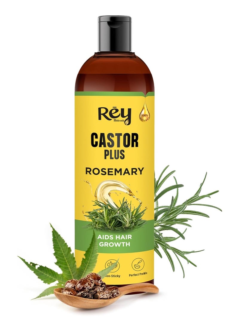 Rey Naturals ReyNaturals Castor Oil Plus Rosemary Oil I Pure Rosemary Oil For Hair Growth 200 ml - Image 1