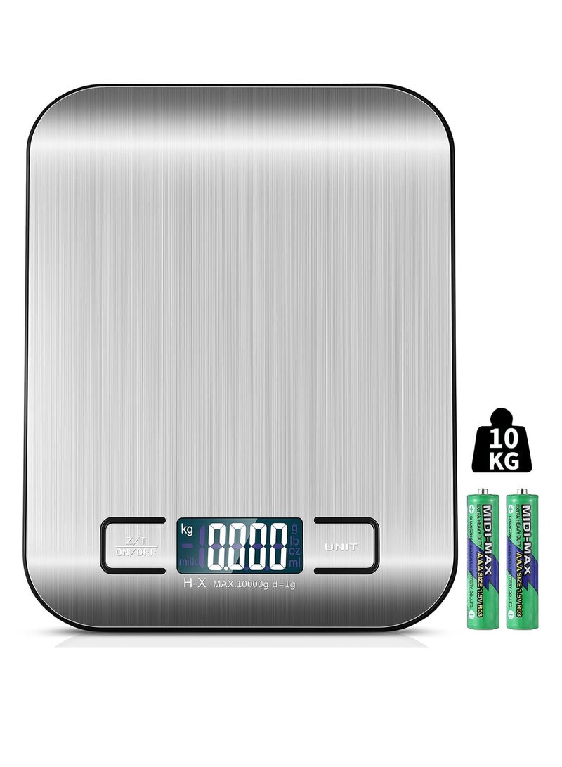 ميزان مطبخ رقمي  مزود بشاشة ديجيتال يقيس من 1 جرام إلى 10 كيلو جرام - Image 2