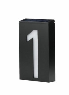 Y&D LED Solar House Number Light, Garden Numbers Powered Address Sign Illuminated Outdoor Plaques and Wall Art Lighted Up for Home Yard Street (Digit 1)  - Image 1