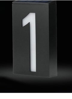 Y&D LED Solar House Number Light, Garden Numbers Powered Address Sign Illuminated Outdoor Plaques and Wall Art Lighted Up for Home Yard Street (Digit 1)  - Image 3