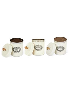Elan Elan Chai Cheeni Kaffee Canister Set Leak-Proof Tight Lid Stainless Steel Kitchen Organizer Jar for Tea, Sugar, Coffee and Snacks Stylish Food Safe Storage Jar For Grocery Needs (650 ml, Set of 3)  - Image 4