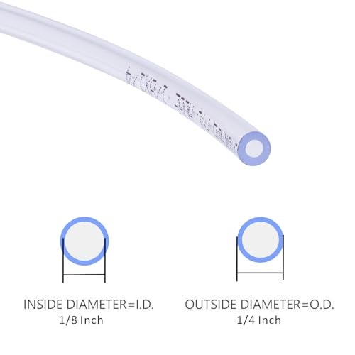 DERNORD PVC Tubing 1/8"ID X 1/4"OD Flexible Clear Vinyl Hose 10 Feet for Food Grade - Image 2