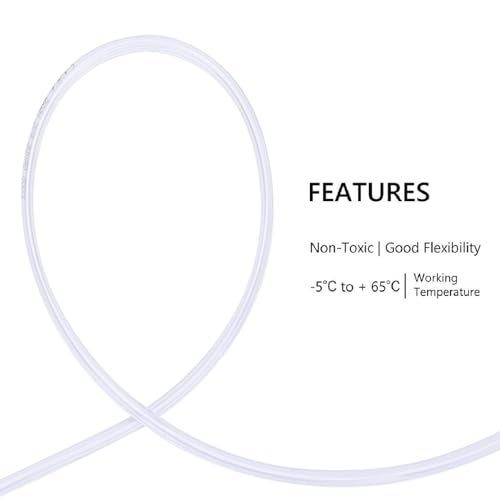 DERNORD PVC Tubing 1/8"ID X 1/4"OD Flexible Clear Vinyl Hose 10 Feet for Food Grade - Image 3