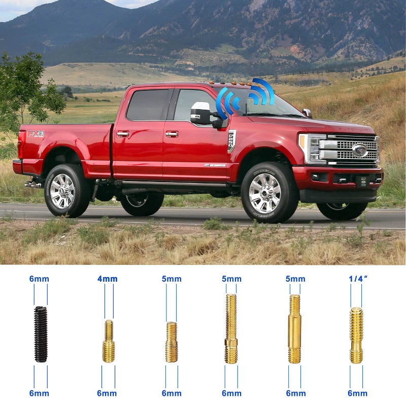 Bingfu Car Radio Stereo Antenna Mast Carbon Fiber Truck Universal Antenna Replacement - Image 4