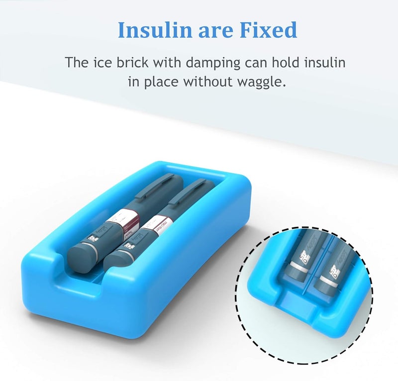 SHBC Insulin Pen Carrying Case Portable Medical Cooler Bag for Diabetes with Protective Ice Brick  Convenient to Changing Needles with Each Injection Purple - Image 5