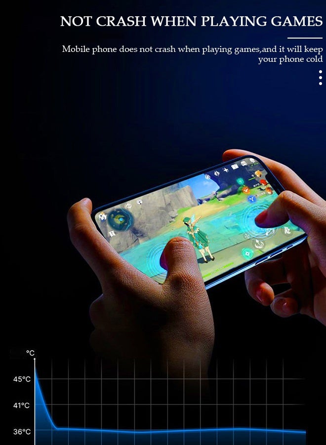 DUNISO مروحة تبريد هاتف شريحة إلكترونية مغناطيسية مع 2 ضبط سرعة وأضواء RGB، تناسب جميع أنواع هواتف آيفون وأندرويد - Image 5