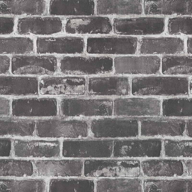 Qianglive Grey Brick Peel and Stick Wallpaper 17.5"Ã—120" Gray Faux Brick Contact Paper Removable Self Adhesive Vinyl Waterproof Wallpaper for Bedroom Fireplace Backdrop Accent Wall - Image 1