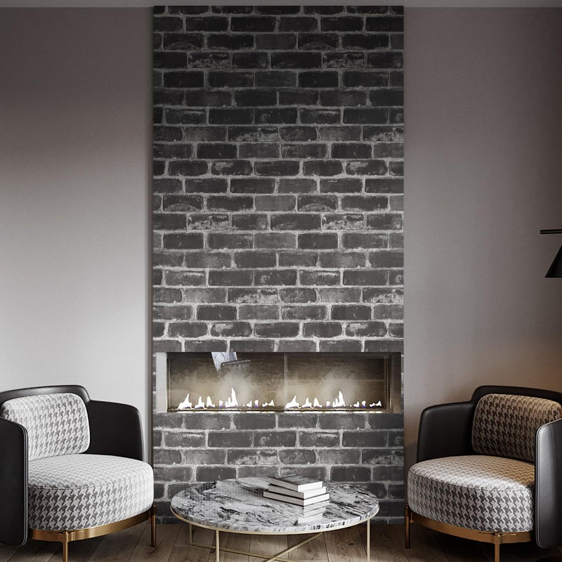 Qianglive Grey Brick Peel and Stick Wallpaper 17.5"Ã—120" Gray Faux Brick Contact Paper Removable Self Adhesive Vinyl Waterproof Wallpaper for Bedroom Fireplace Backdrop Accent Wall - Image 5