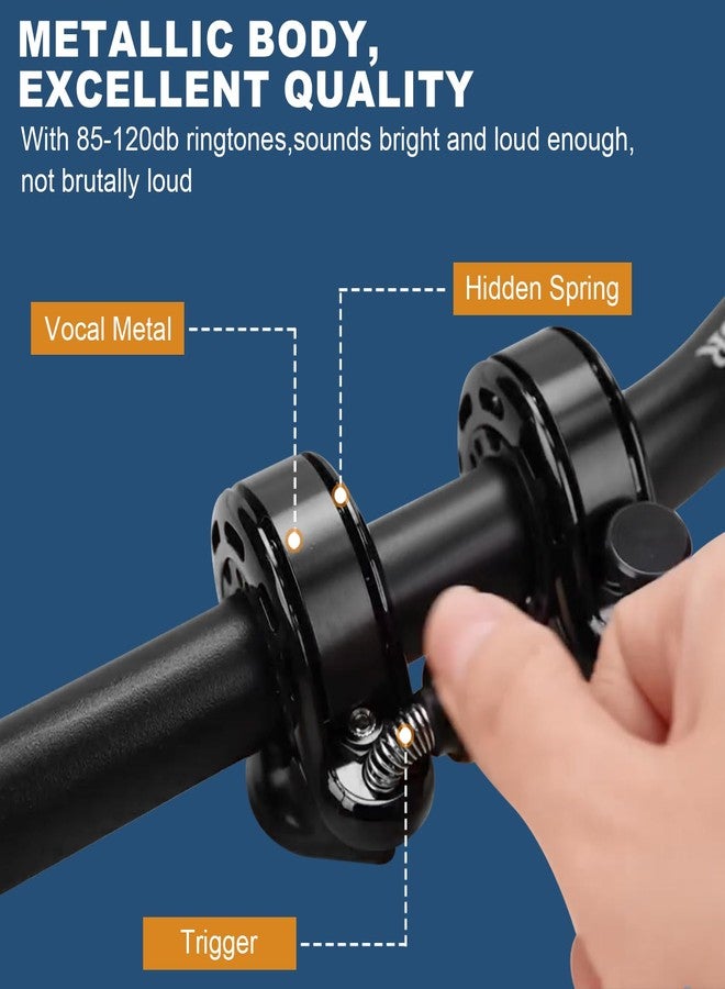 Kutrick Bike Bell - Bicycle Bell for AirTag | 120db Bike Bells for Adults Kids fit 22-31.8 mm Handlebar - Bike Ring Bell Hidden Airtag for Mountain Road Bike Scooter Ebike - Image 5