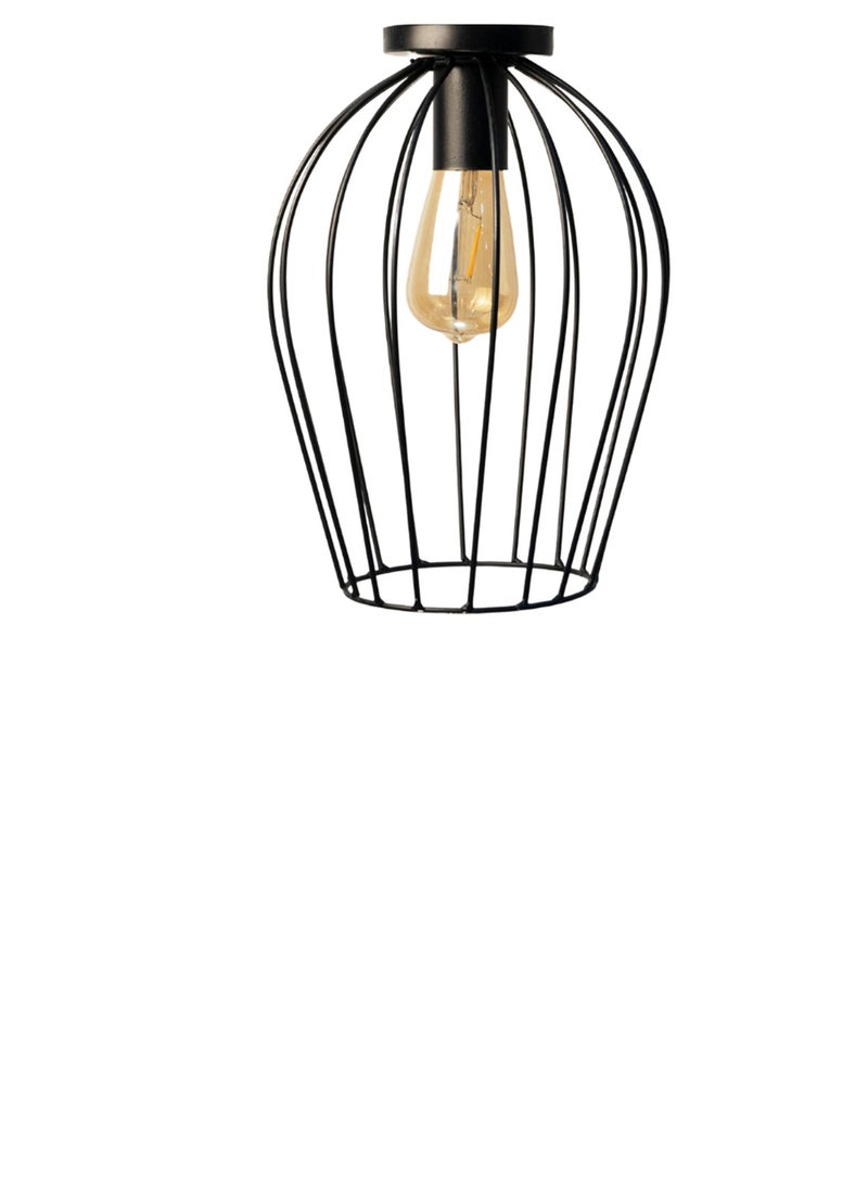 black metal ceiling lighting unit lotus shape 