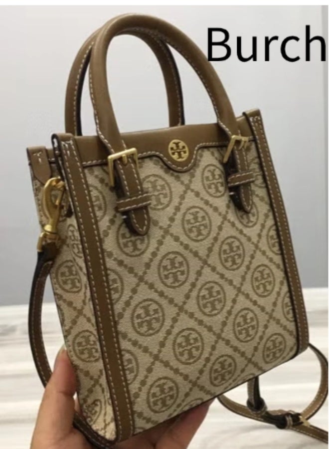 Burch Monogram Mini Jacquard Cotton Blend Tote Bag - Image 3