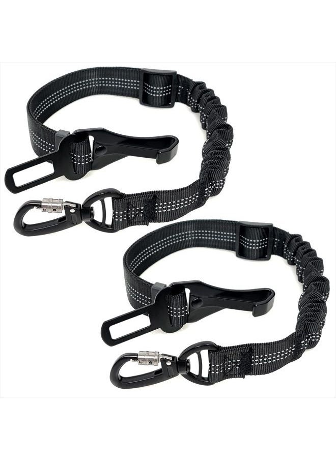 Fashion&cool - Dog Seat Belt, Heavy Duty Dog Seat Belt for Car with Latch Bar and Seatbelt Buckle, Seatbelt for Dogs with Elastic Bungee, Adjustable Reflective Dog Seatbelt Harness for Medium Large Breed Dog - Image 1
