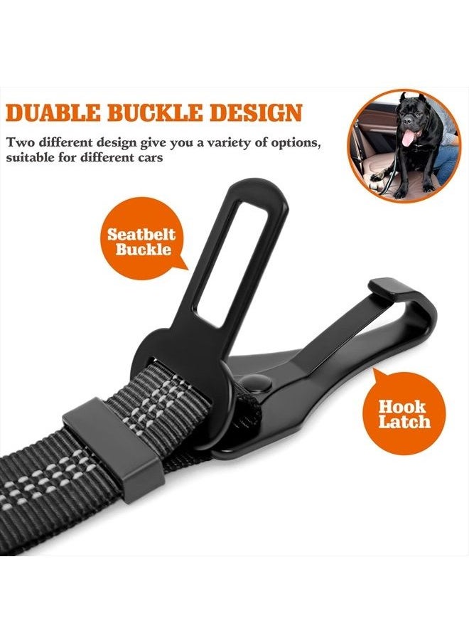 Fashion&cool - Dog Seat Belt, Heavy Duty Dog Seat Belt for Car with Latch Bar and Seatbelt Buckle, Seatbelt for Dogs with Elastic Bungee, Adjustable Reflective Dog Seatbelt Harness for Medium Large Breed Dog - Image 1