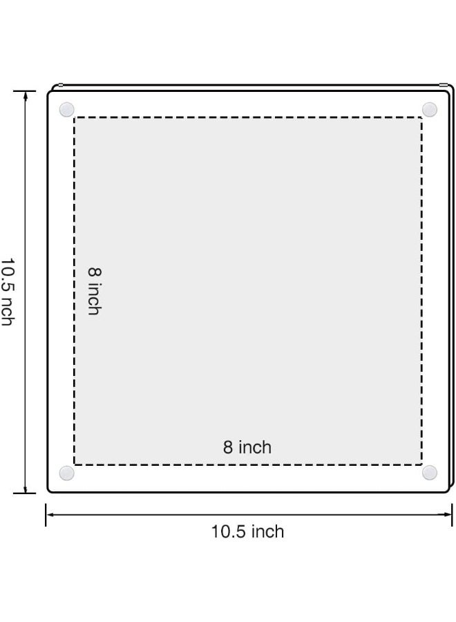 سلاسة إطار عرض صور جداري شفاف من الأكريليك من SLASA مقاس 8×8 إنش – إطار عائم بدون حواف بطبقتين لعرض الأعمال الفنية والصور – الحجم الكامل 10.5×10.5 إنش - Image 2