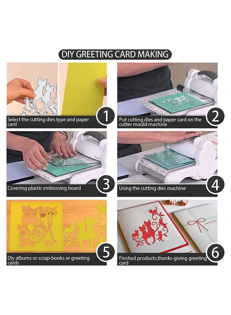 KASTWAVE Cutting Dies for Card Making, Funny Cats Cutting Dies, Cut Stencils for DIY Scrapbooking Photo Album Decorative, Metal Embossing Cut Stencils, for DIY Embossing Card Making - Image 3