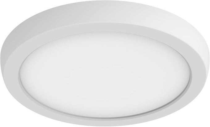 LIGHTING 621710 BLINK PRO 11W CCT SELECTABLE LED ROUND EDGE LIT FLUSH MOUNT IN UTILITARIAN STYLE067 INCHES TALL AND 7 INCHES WIDE FINISH COLOR WHITE