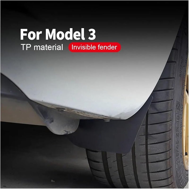 Tesla Model Y Mud Guards 4Pcs TPE Fenders Snap Installation Impact Resistant - Image 5
