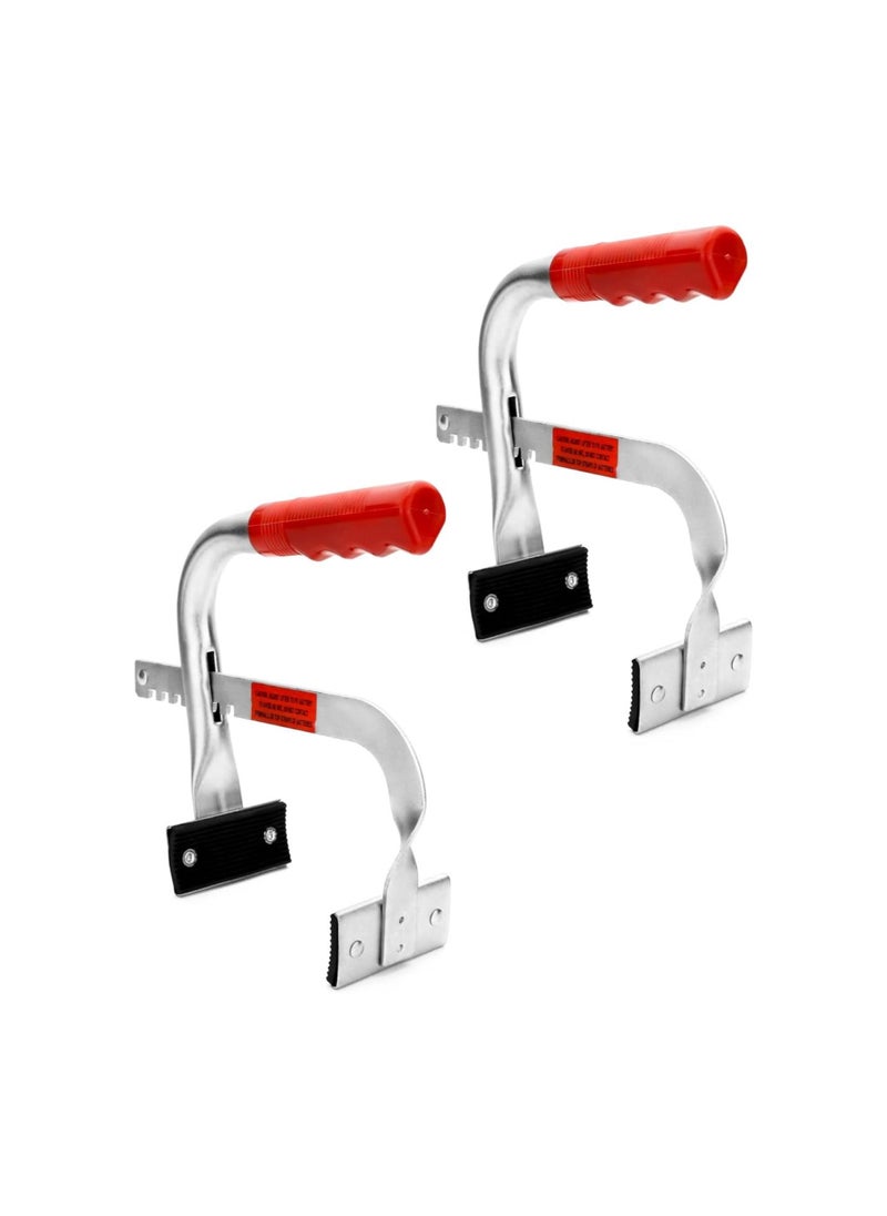 Battery Carrier, Battery Rack with Pads, Adjustable from 5" to 7", for Lifting and Carrying Batteries, 2 Pack