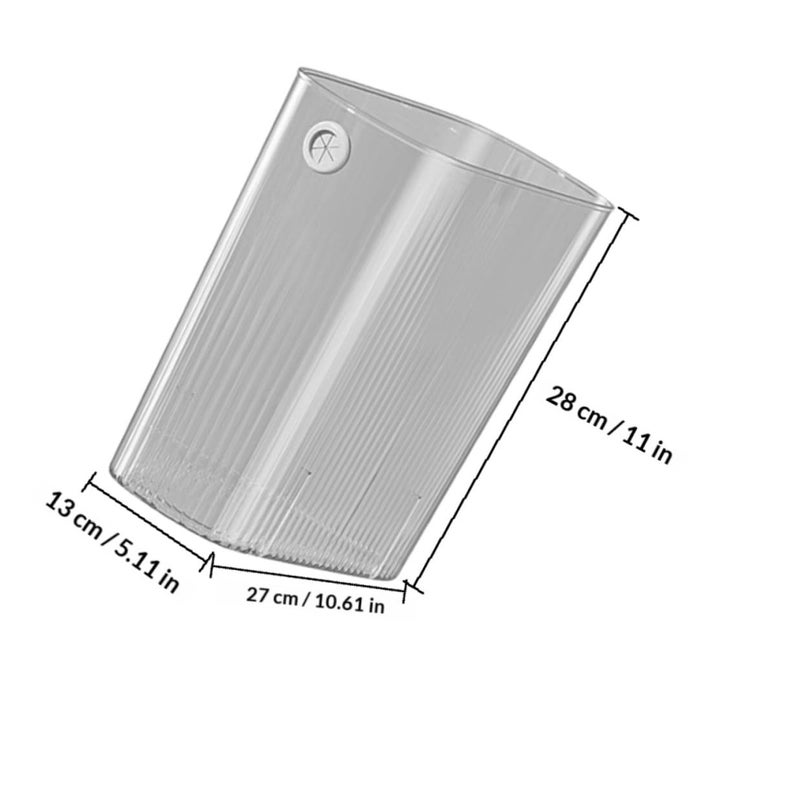iplusmile Trash Can for Narrow Spaces, No-Press Ring Plastic Wastebasket for Bathroom and Bedroom, Grey Rubbish Bin for Home Office Storage - Image 2